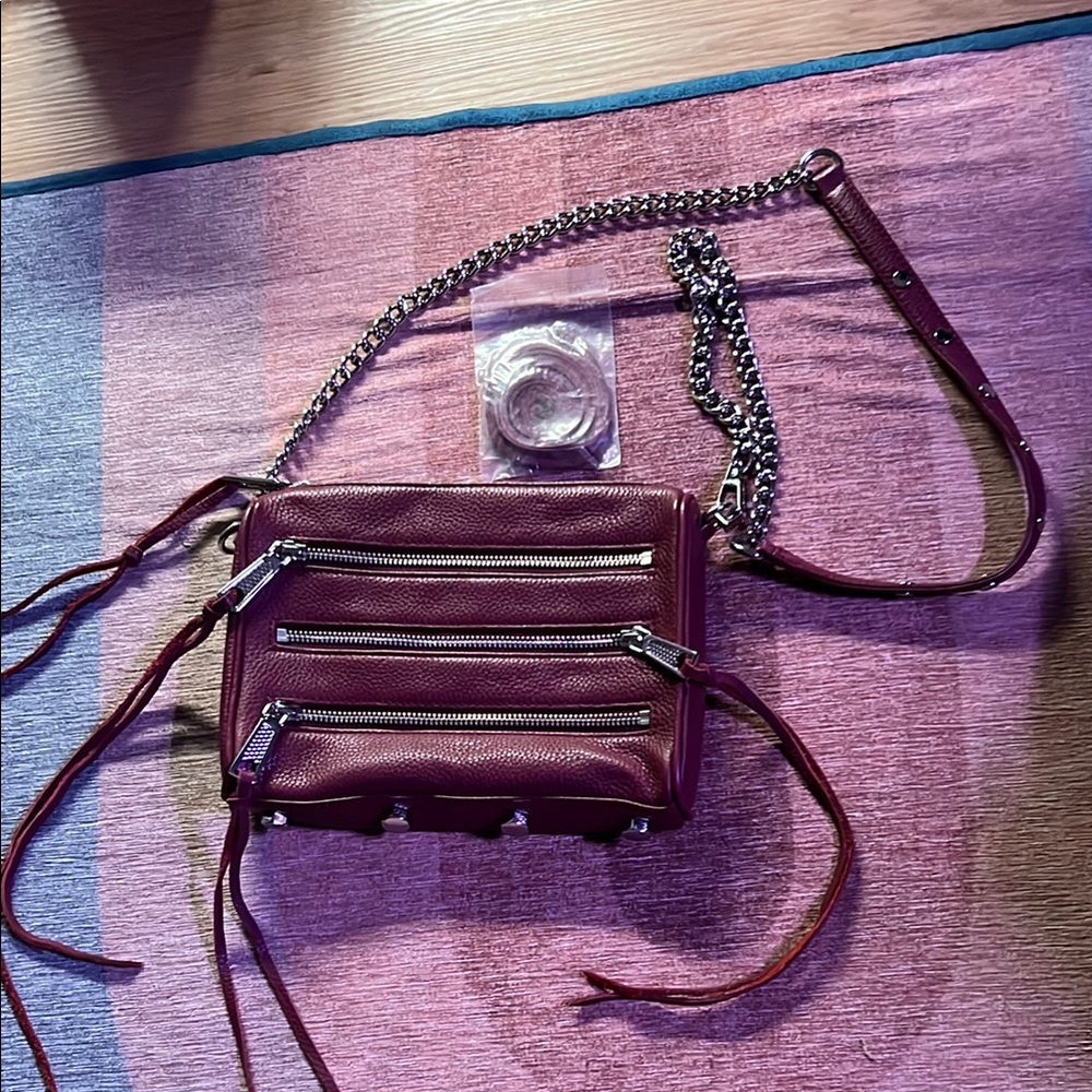 Rebecca Minkoff Red Crossbody Bag with Chain Strap
